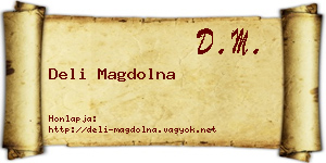 Deli Magdolna névjegykártya