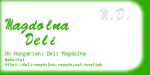 magdolna deli business card